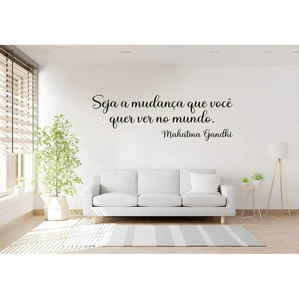 Adesivo De Parede Frase Mahatma Gandhi