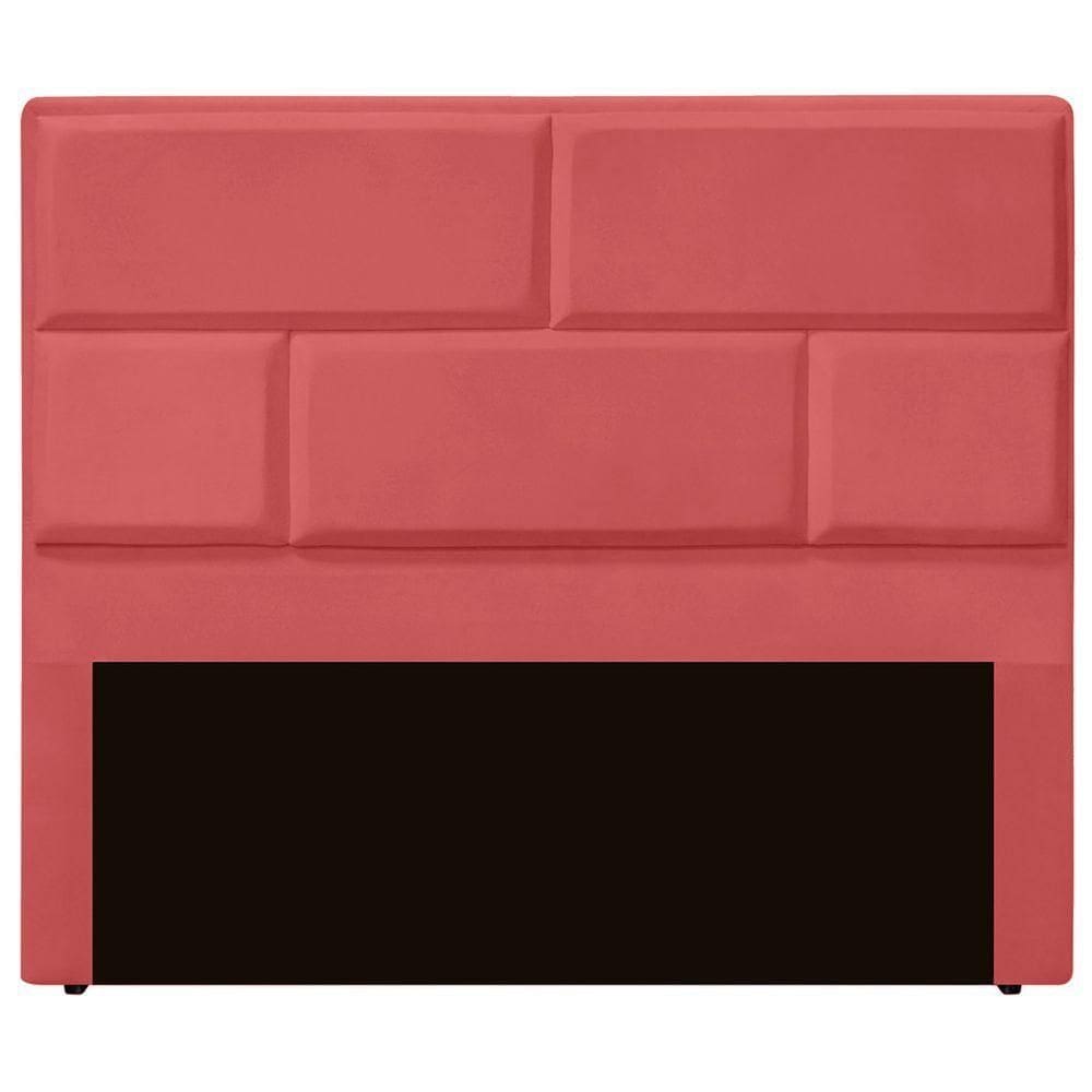 Cabeceira Casal King Size Estofada Para Cama Box Jade Veludo Cor Rose