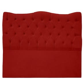Cabeceira Casal Para Cama Box Estofada Dunas Veludo Cor Marsala