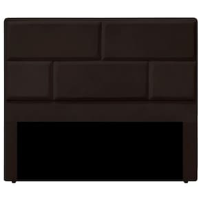 Cabeceira Casal King Size Estofada Para Cama Box Jade Veludo Cor Marrom