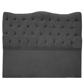 Cabeceira Casal Para Cama Box Estofada Dunas Veludo Cor Preto