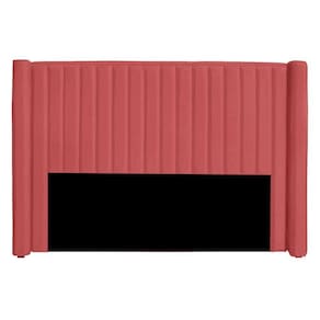 Cabeceira Casal Queen Size Estofada Para Cama Box Alicia Veludo Cor Rose