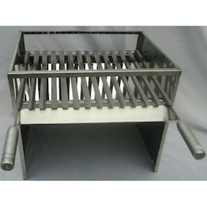 Churrasqueira de inox de mesa 50X40 grelha argentina