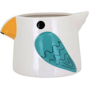CACHEPÔ CERÂMICA 12x19x19cm CREME VASO DECORATIVO PLANTA