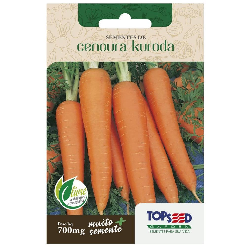 Sementes de Cenoura Kuroda TOPSEED