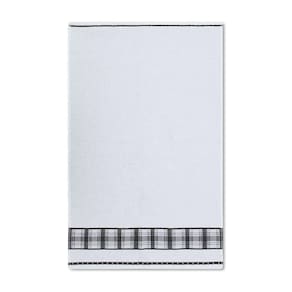 Pano de Copa Avulso Jaquard Gourmet Appel Xadrez Cinza 45x68