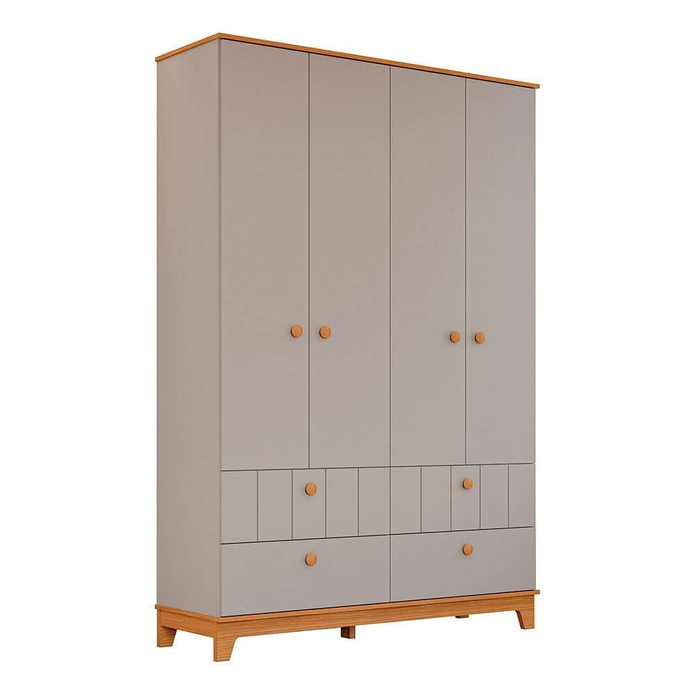 guarda-roupa infantil biscoito 4 pt 4 gv e nature