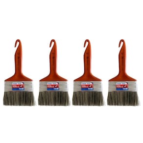 Kit 4 Trincha Pincel Para Pintura Látex Acrílica 4`` Tigre