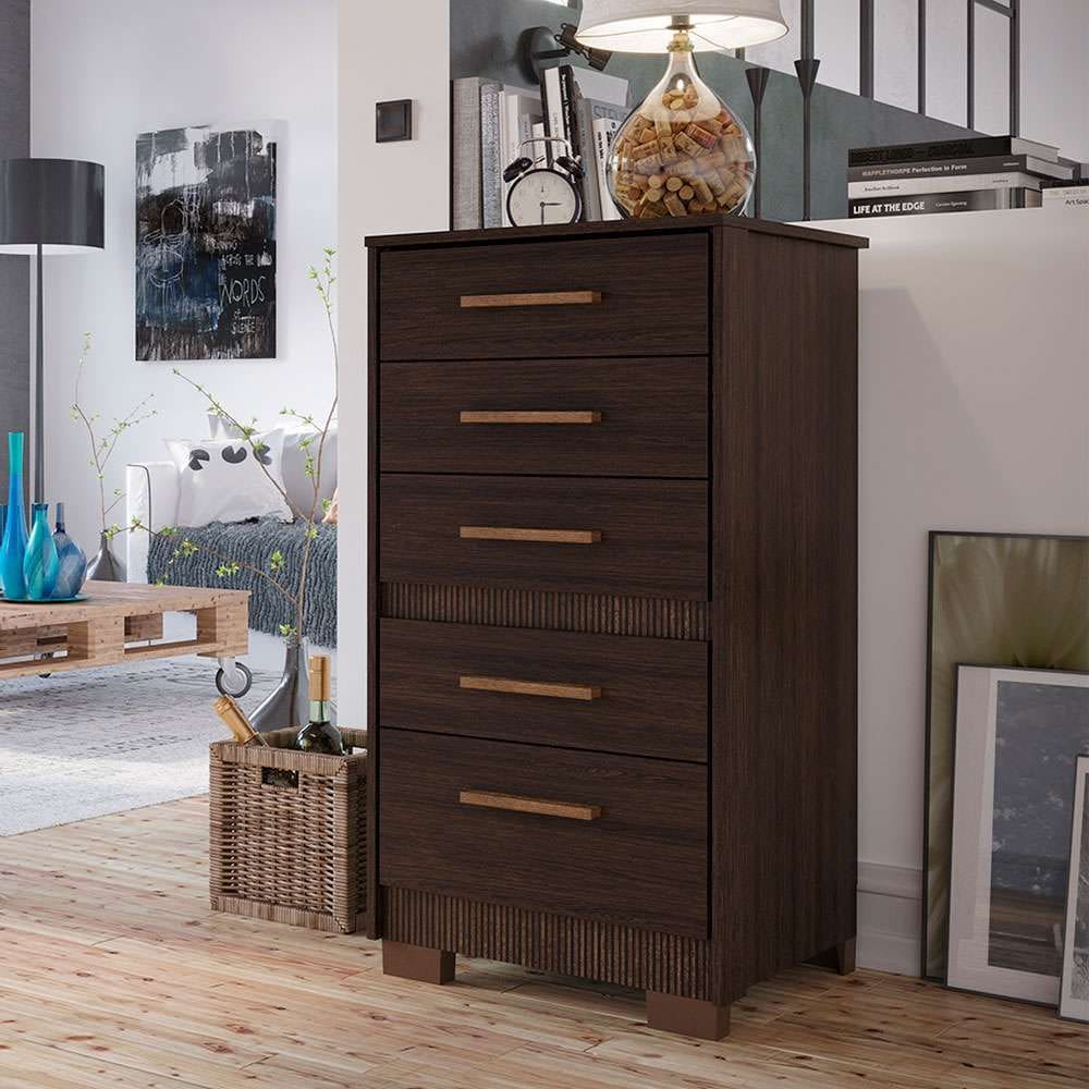 cômoda priy 5 gv capuccino wood