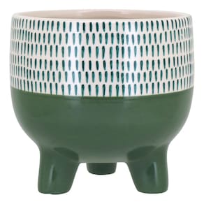 CACHEPÔ CERÂMICA 15x16x16cm VERDE VASO DECORATIVO PLANTA