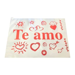 Adesivo para Balão Te Amo Vermelho Refletivo