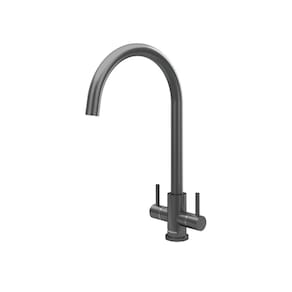 Misturador de Mesa Cozinha Churrasqueira Bicomando Cinza Grey Sem Arejador