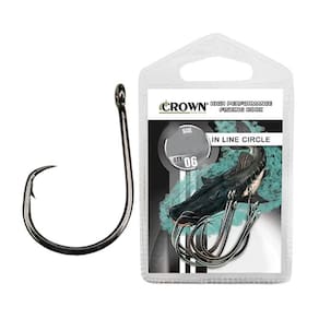Anzol Crown Circular In Line Circle Black Super Resistente Cartela Nº 2/0 6un