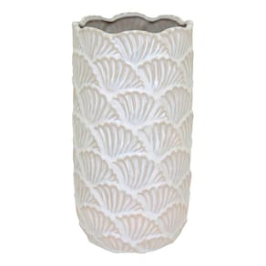 Vaso Decorativo Enfeite Casa Cerâmica 26x14x14cm Bege