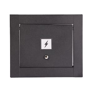 Visor Parede Energia Luz 100% Inox Basculante – Preto
