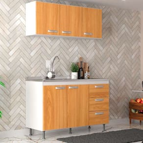 cozinha compacta ipanema 5 pt 3 gv branca e cinamomo