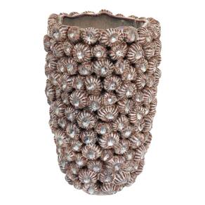 Vaso Decorativo Enfeite Casa Cerâmica 34x22x22cm Bege