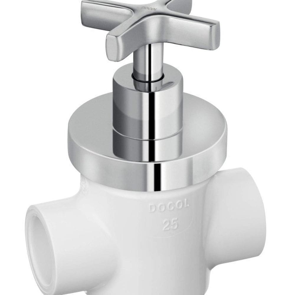 Kit 3 Registros de Gaveta Basetec Pvc com Acabamento Invicta Docol Cromado