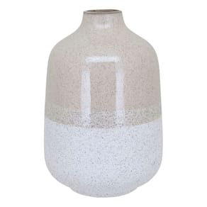 Vaso Decorativo Enfeite Casa Cerâmica 24x16x16cm Marfim