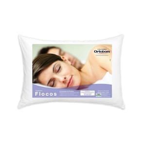 Travesseiro Flocos Conforto 20x40x60cm Ortobom Branco
