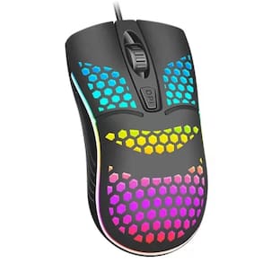 Mouse Gamer com fio USB iluminado RGB DPI ajustável MS-C32 para Notebook e Computador