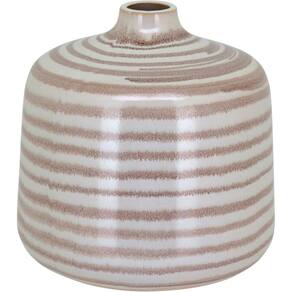 Vaso Decorativo Enfeite Casa Cerâmica 17x17x17cm Creme