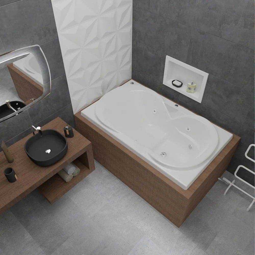 Banheira de Hidromassagem Due Gran Luxo 170x90x50cm - P4 - 110v - com Aquecedor Branco