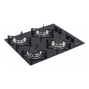 Cooktop 4 Bocas Gás 55x46cm Automático Vidro Bivolt Fischer