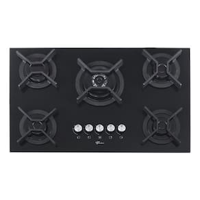 Cooktop A Gás Vidro 5 Bocas Tripla Chama 76,5x48cm - Fischer