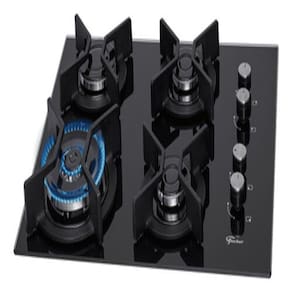 Cooktop A Gás Vidro 4 Bocas Tripla Chama 60x48cm - Fischer