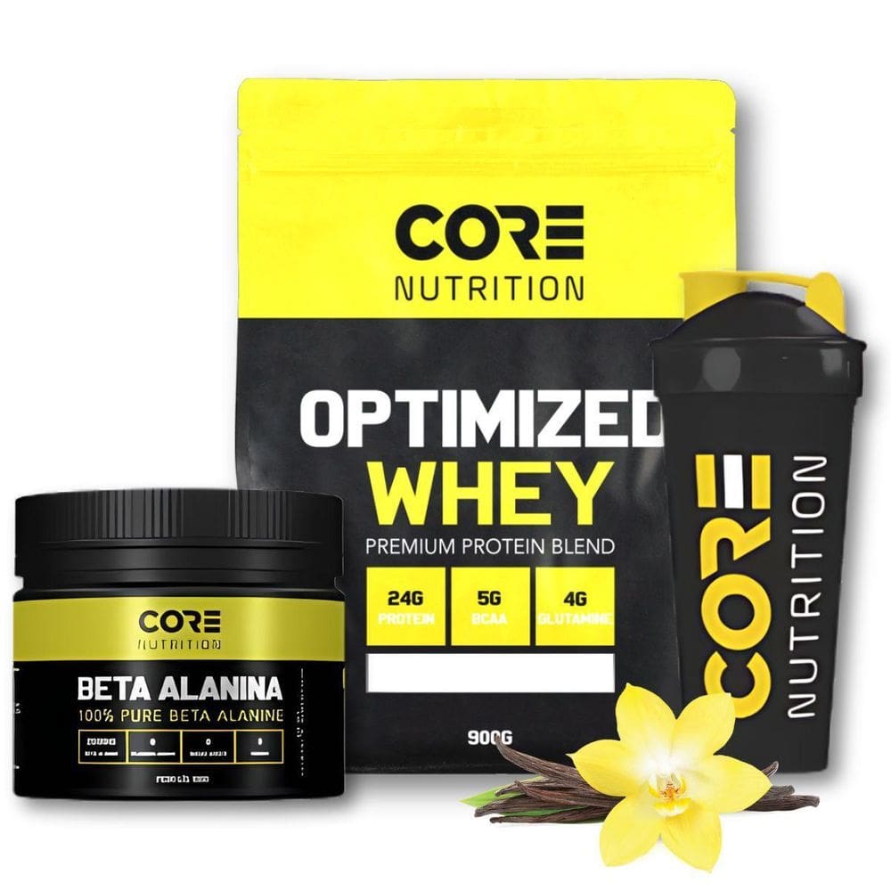 Whey Optimized 900G + Beta Alanina 100G + Shaker Core