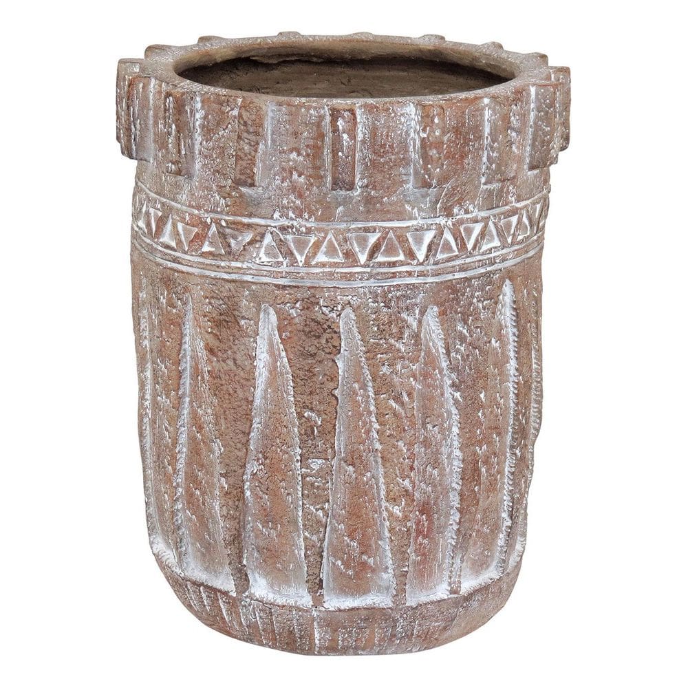 CACHEPÔ RESINA 36x29x29cm BEGE VASO DECORATIVO PLANTA