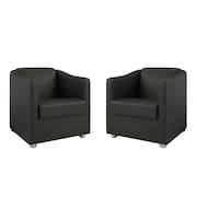 Kit 2 Poltronas Corino MOBLAN - Luxo E Conforto Para Sala