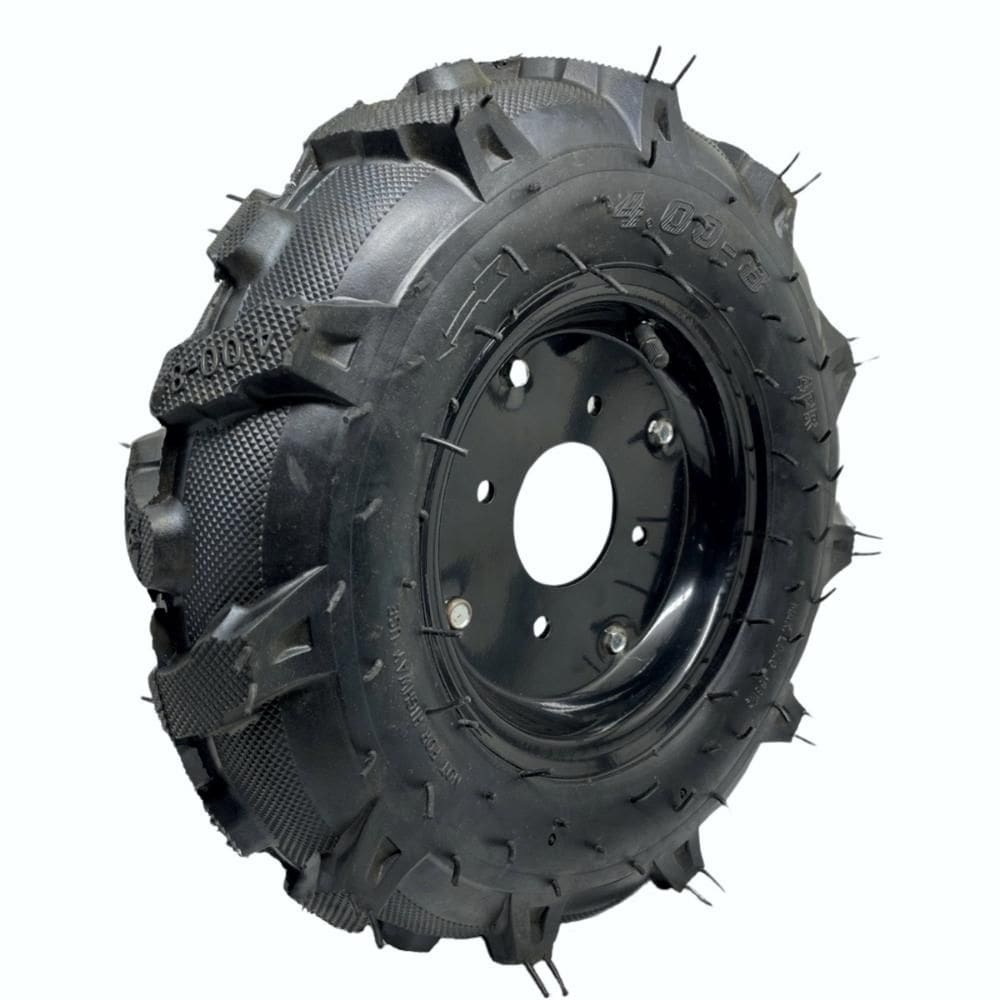 Roda com Pneu Para Motocultivador Gasolina e Diesel 4.00-8”