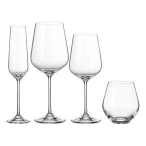 Bohemia Globo Jg Taças Cristal Transp 16Pç