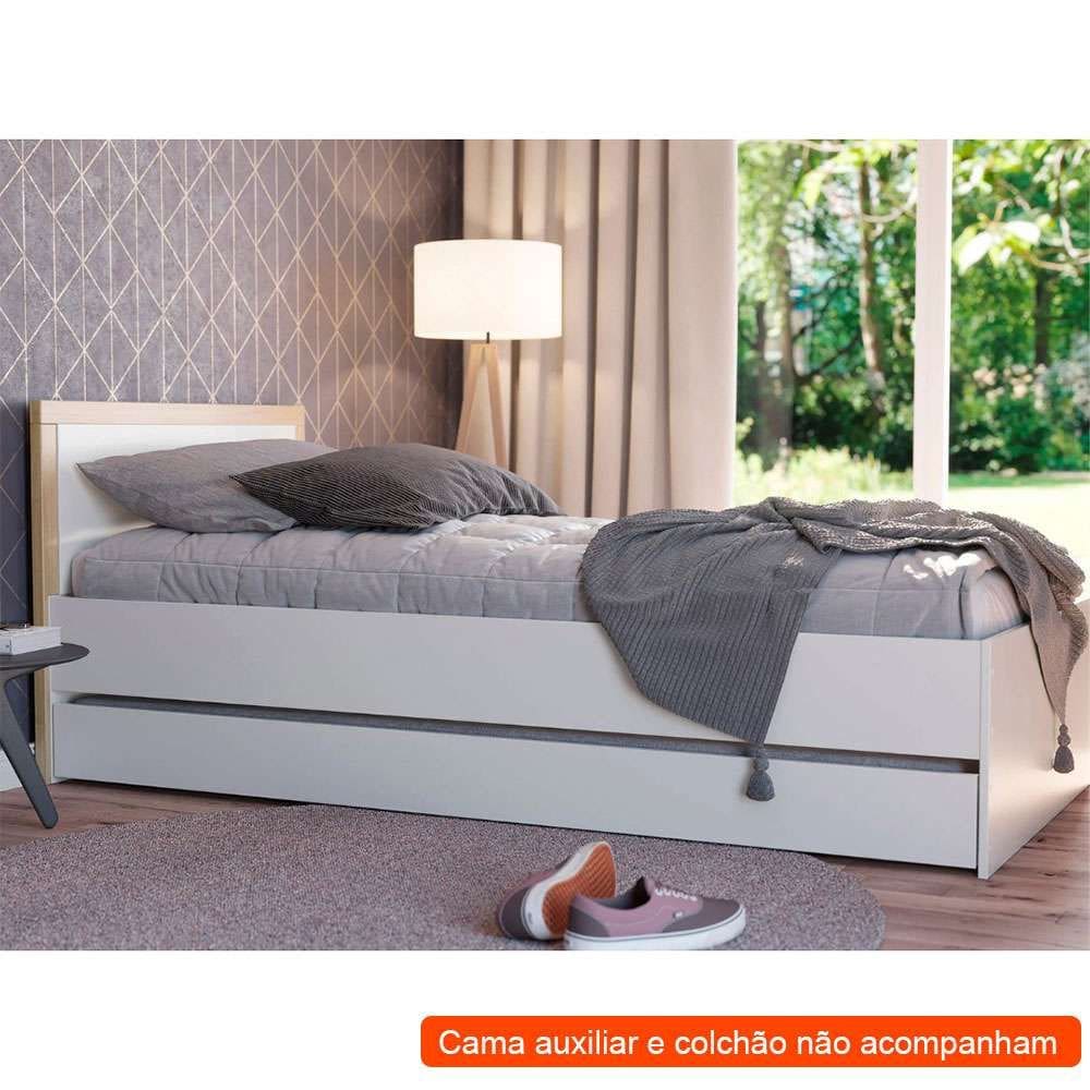 cama infantil wood branca e treviso