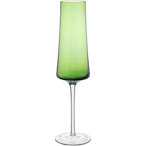 JG 2PÇ TAÇAS CHAMPANHE HOME&CO LATOUR VIDRO 210ml 26x7x7cm VERDE
