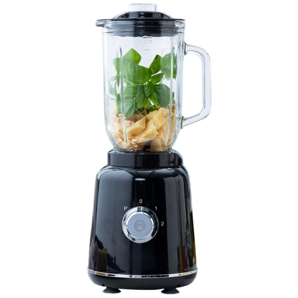 Liquidificador de Bancada 1L com Jarro de Vidro e 2 Velocidades, 110V 400W, MasterChef, Preto