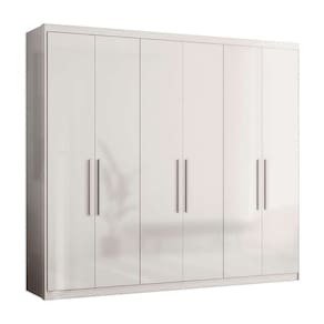 guarda-roupa casal venice com prateleiras 6 pt 4 gv branco