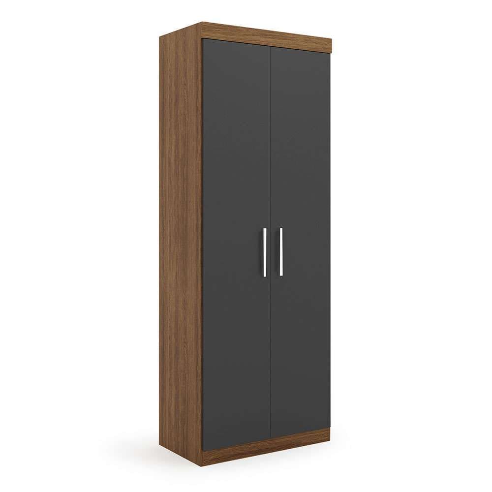guarda-roupa modulado gênova 2 pt 2 gv ipê wood e grafite