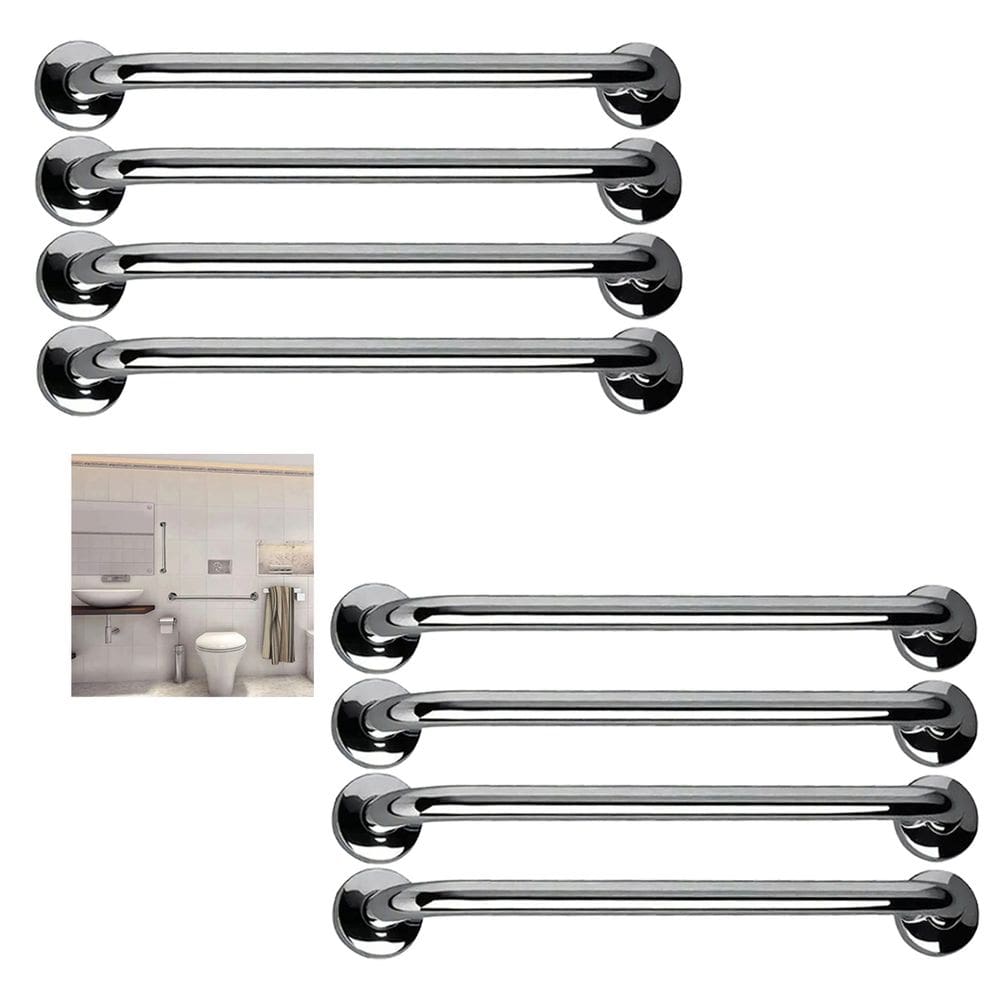 Alça de Apoio 40cm Barra Inox Kit 8 Unidades Cadeirante Idoso Deficiente Acessibilidade