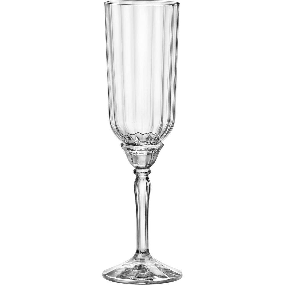 JG 6PÇ TAÇAS CHAMPANHE BORMIOLI ROCCO FLORIAN VIDRO 210ml 22x6x6cm TRANSPARENTE