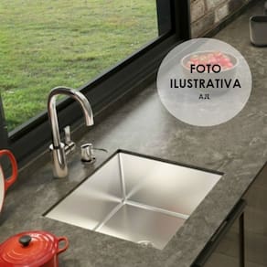 Cuba Inox Quadrada Gourmet Luxo C/ Válvula 350 X 350