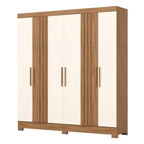 Guarda Roupa Casal B367 Nature Off White Henn - Briz Móveis