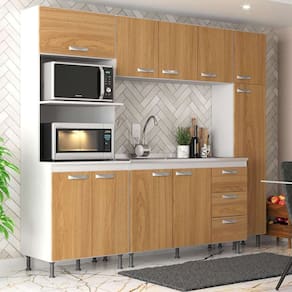 cozinha compacta ipanema 10 pt 3 gv branca e cinamomo
