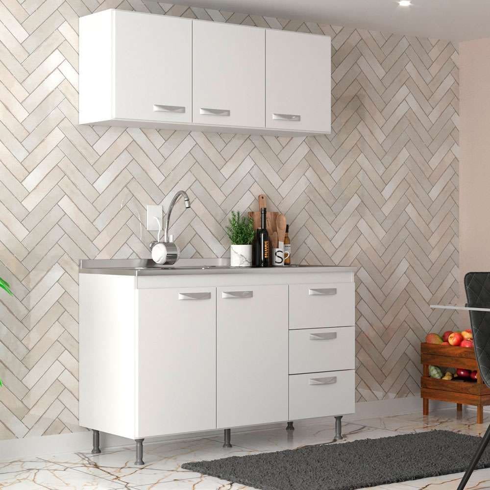 cozinha compacta ipanema 5 pt 3 gv branca