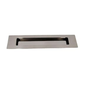 Puxador Concha Embutir Porta Inox 304 Polido Cromado 25 Cm