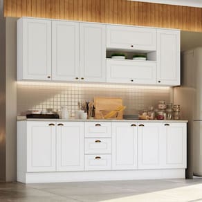 Cozinha Compacta Americana 11 Portas 3 Gavetas Branco - Henn