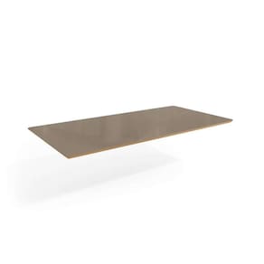 tampo retangular para mesa de jantar com vidro petúnia bronze e freijó 180 cm