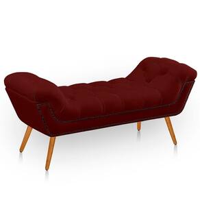 Recamier Estofada Casal Queen Ayla Veludo Cor Marsala